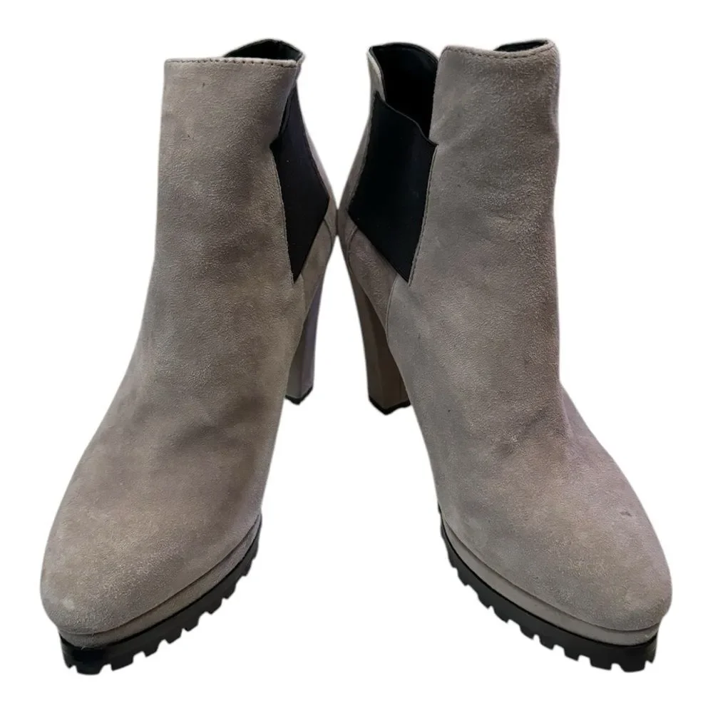 All Saints Sarris Suede Leather Women's Heeled Platform Ankle Boots Booties 9 39
